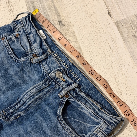 American Eagle Outfitters Super High Rise Baggy Wide Leg Jeans Size 8 Long - Picture 13 of 16